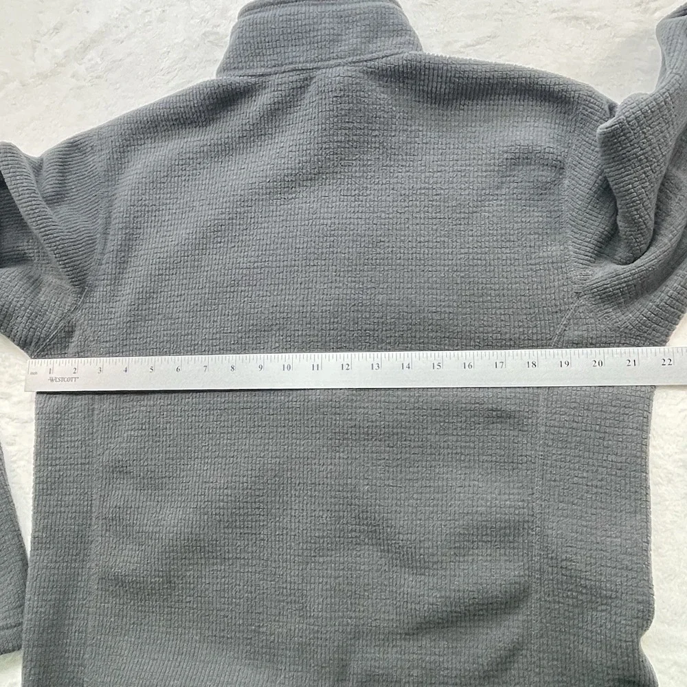 THE NORTH FACE 1/2 Zip Fleece Sz M Waffle Knit Sweater Pullover‎ Mock Neck Gray